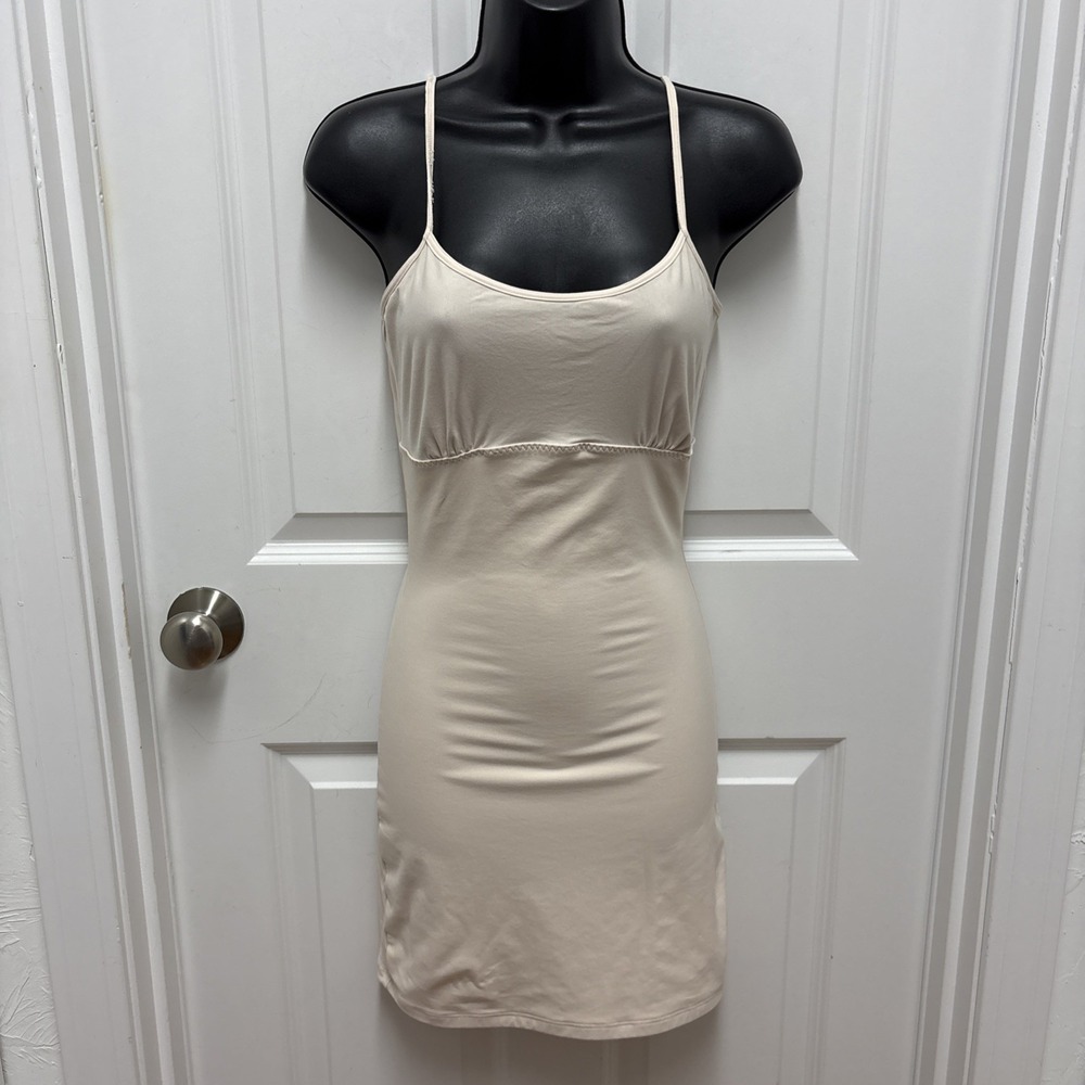 Spanx Spoil Me Cotton Shapewear Beige Slip Spaghetti Strap‎ - Medium